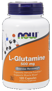 L-Glutamine 500 mg (120 capsules-500 mg) NOW Foods